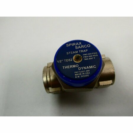 Spirax Sarco TD52 STEEL THREADED 600PSI 1/2IN NPT STEAM TRAP 54530C